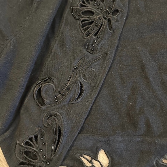 Black Embroidered Women's Sweater - Picture 2 of 5